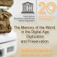 توصيات مؤتمر فانكوفر حول ذاكرة العالم في العصر الرقمي إلى اليونسكو والدول الأعضاء